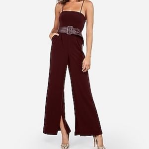 ⭐ Negin Mirsalehi Belted Wide Leg Jumpsuit